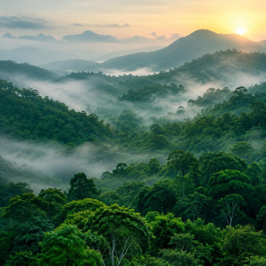 Misty forest